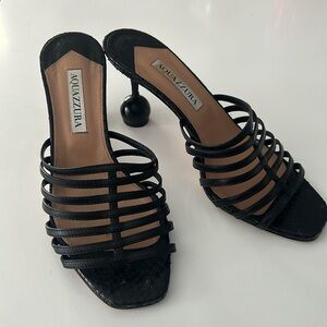 Aquazzura La Parisian black sandal